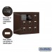 Salsbury Cell Phone Storage Locker - 3 Door High Unit (8 Inch Deep Compartments) - 9 A Doors - Bronze - Surface Mounted - Resettable Combination Locks